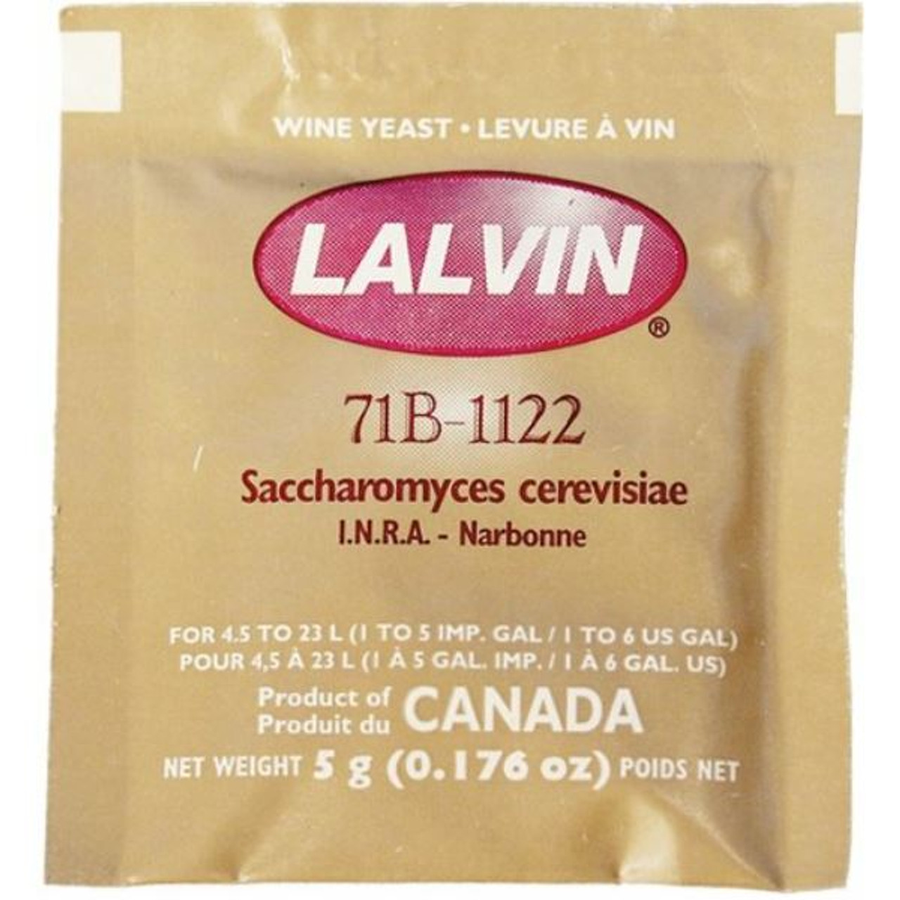 Lalvin 71B-1122 Nouveau Style Wine Yeast 5g