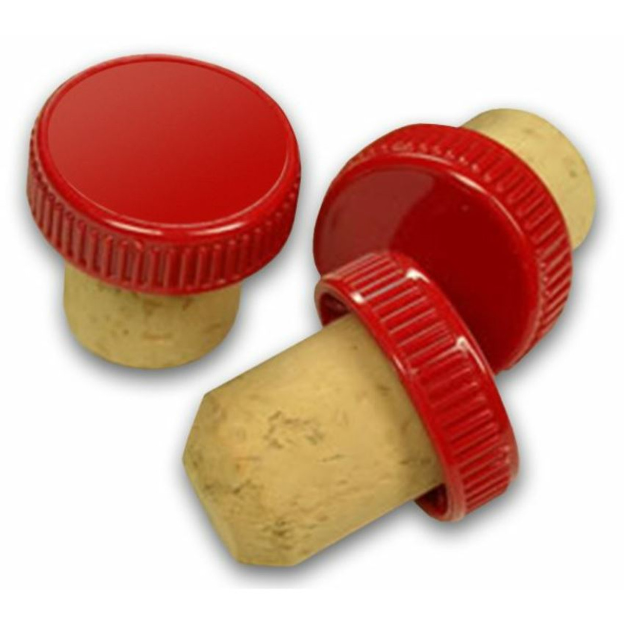 Plastic Top Corks 10pk RED