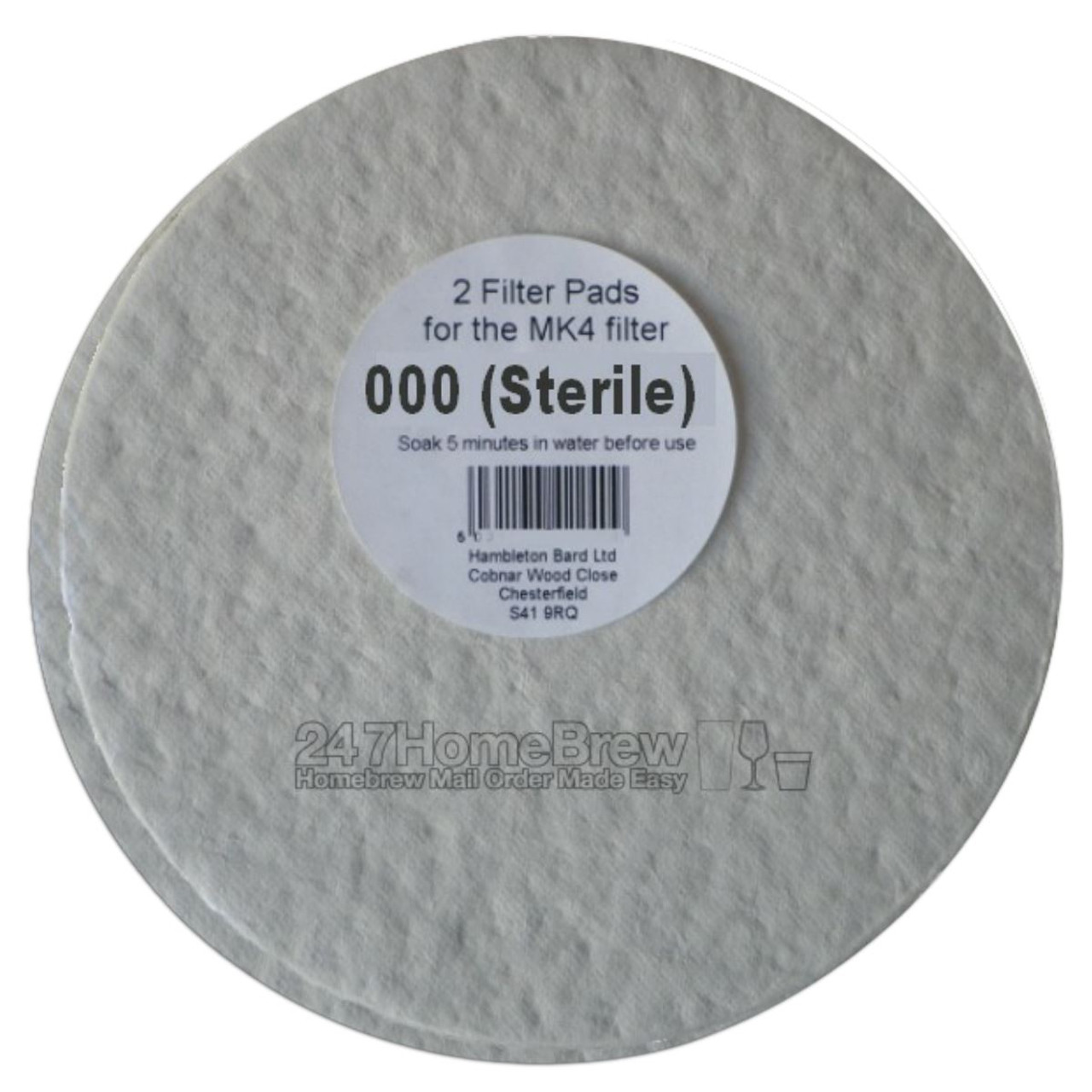 Better Brew MK4 Filter Pads 000 Sterile 2pk