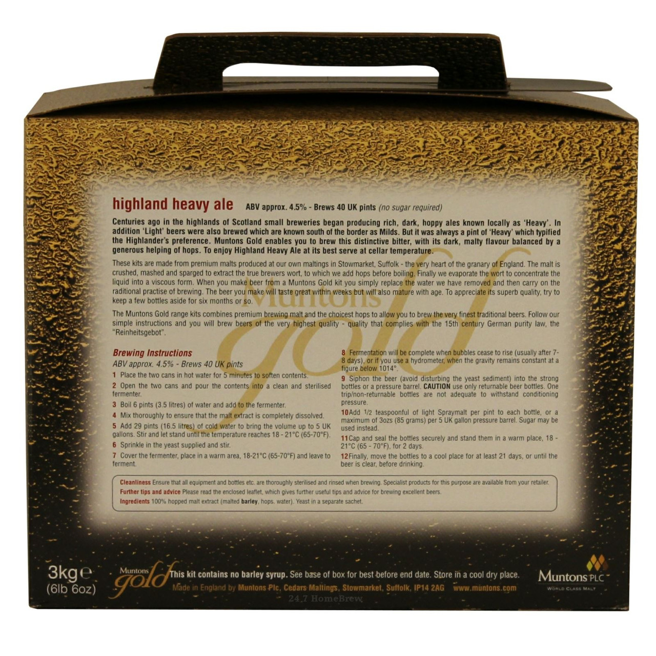 Muntons Gold Highland Heavy Ale 3kg