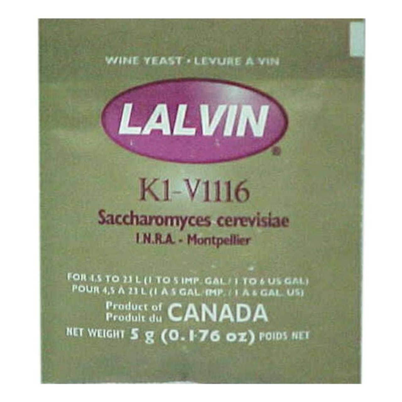 Lalvin ICV K1 V1116 Yeast White Wine 5g