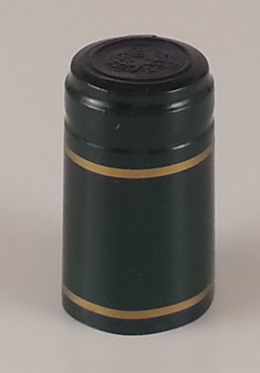 Wine Bottle Heat Shrinks Olive Green/Gold 30 Pack
