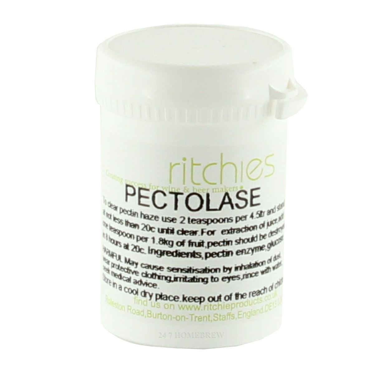 Ritchies Pectolase Powder 90g pectin destroying enzyme
