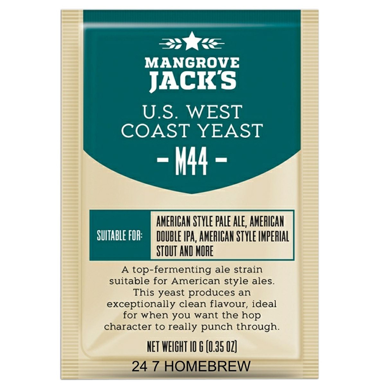 Mangrove Jack’s Yeast M44 US West Coast Craft Series Yeast 10g treats 23L