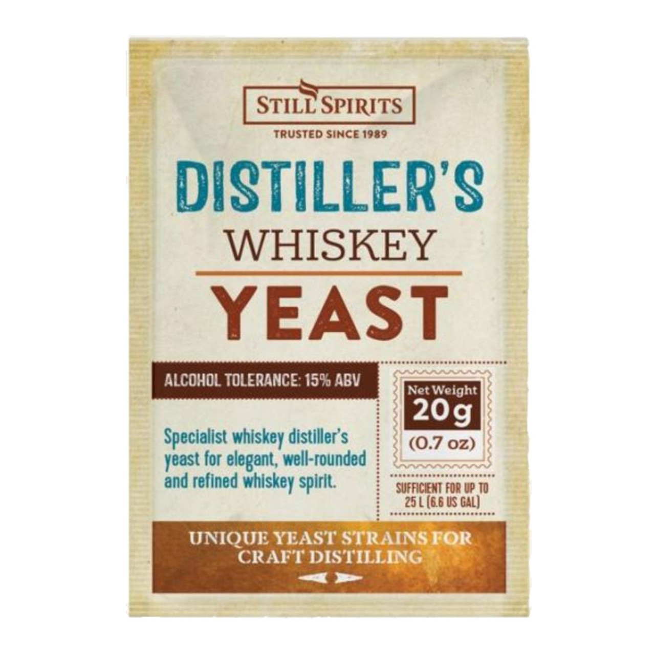 Still Spirits Distillers Whisky Yeast 20g for 25L 15% ABV