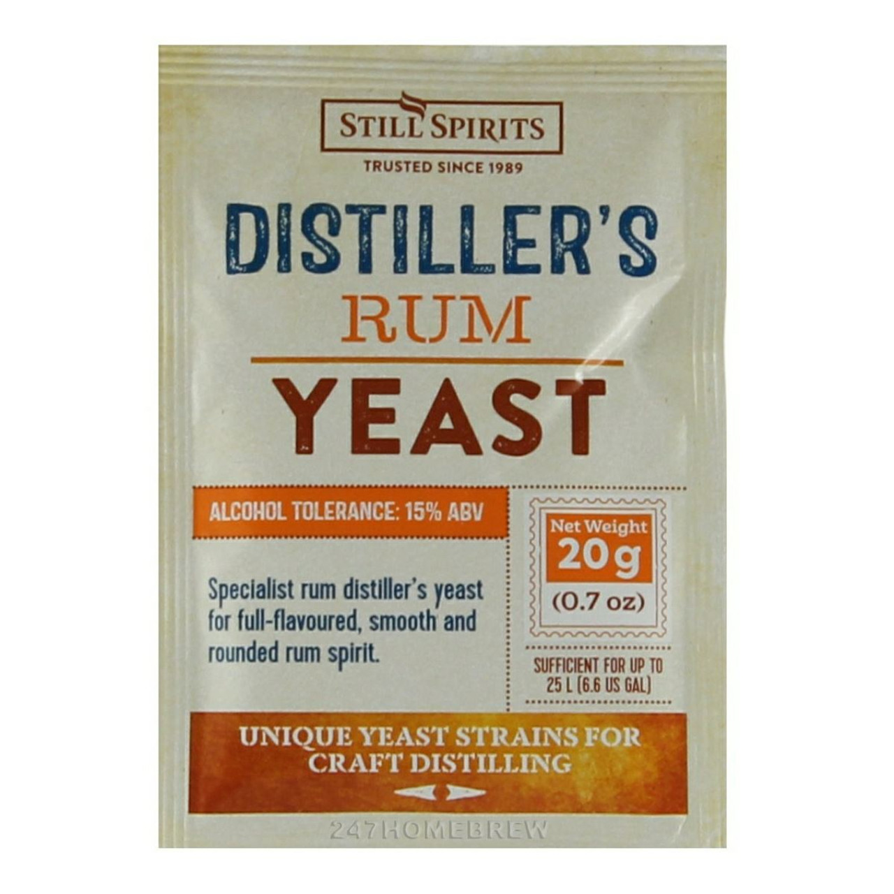Still Spirits Distillers Rum Yeast 20g for 25L 15% ABV