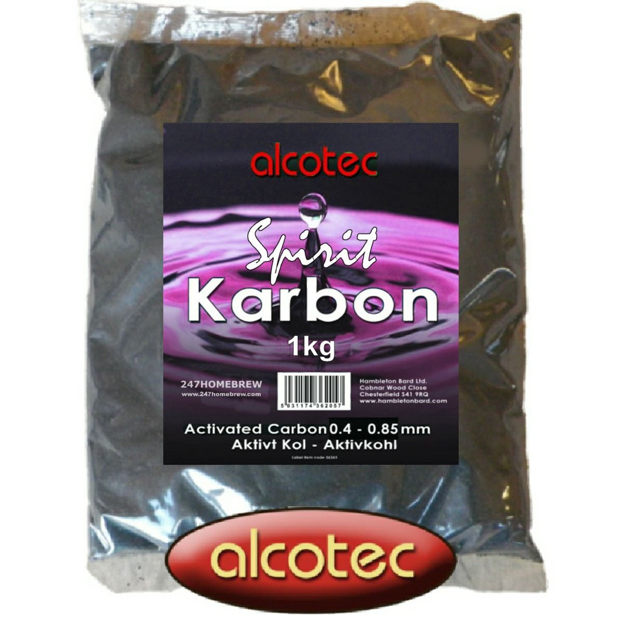Alcotec Spirit Karbon Activated Carbon 1kg Purify Water & Homebrew Distilling