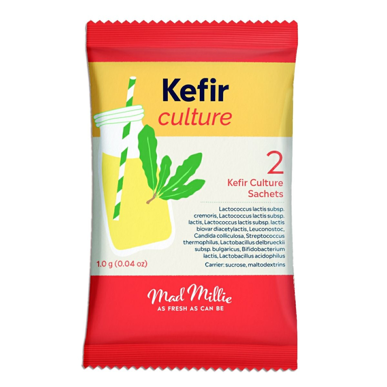 Mad Millie Kefir Culture 2x pack Makes up to 6L of Natural Health Drink
