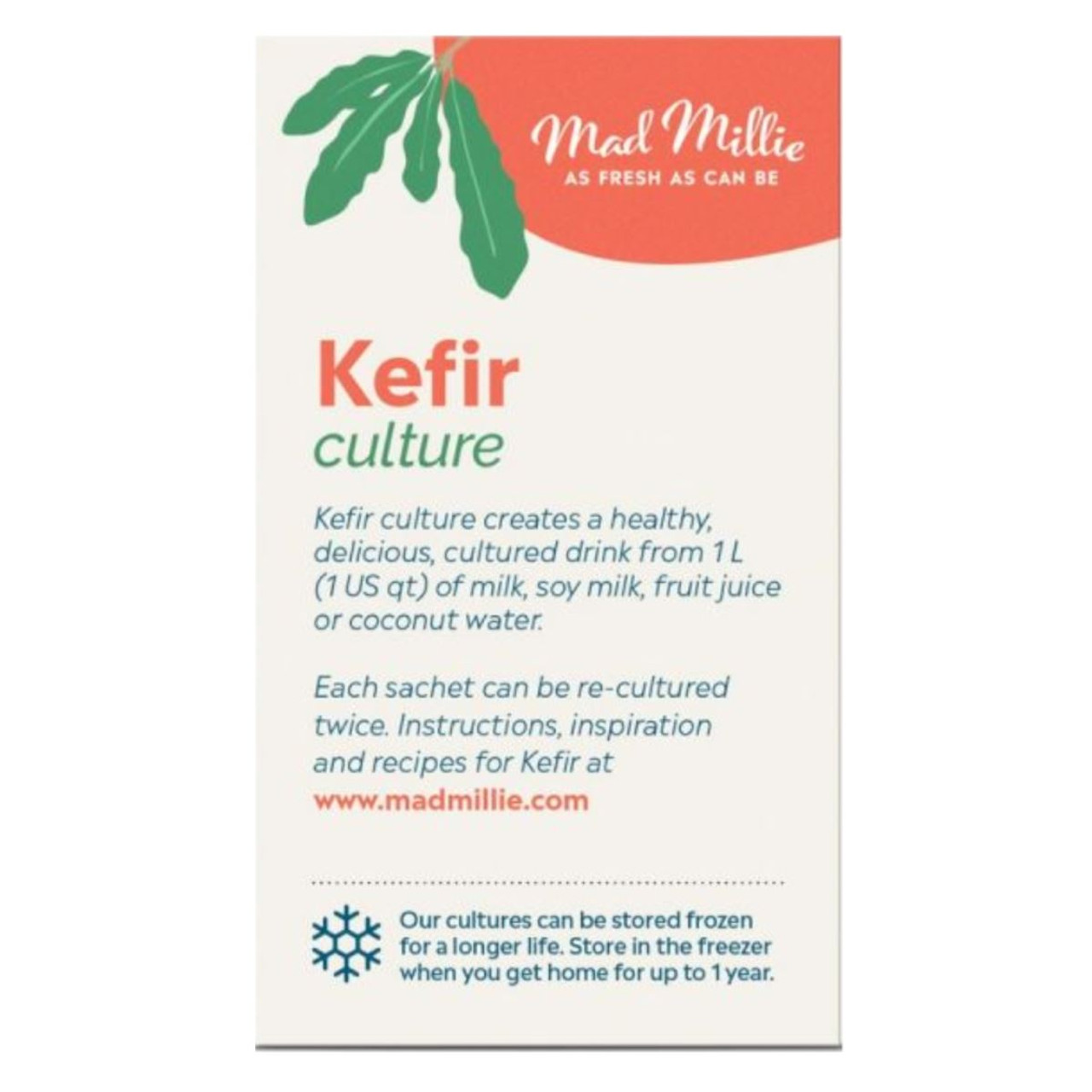 Mad Millie Kefir Culture 2x pack Makes up to 6L of Natural Health Drink