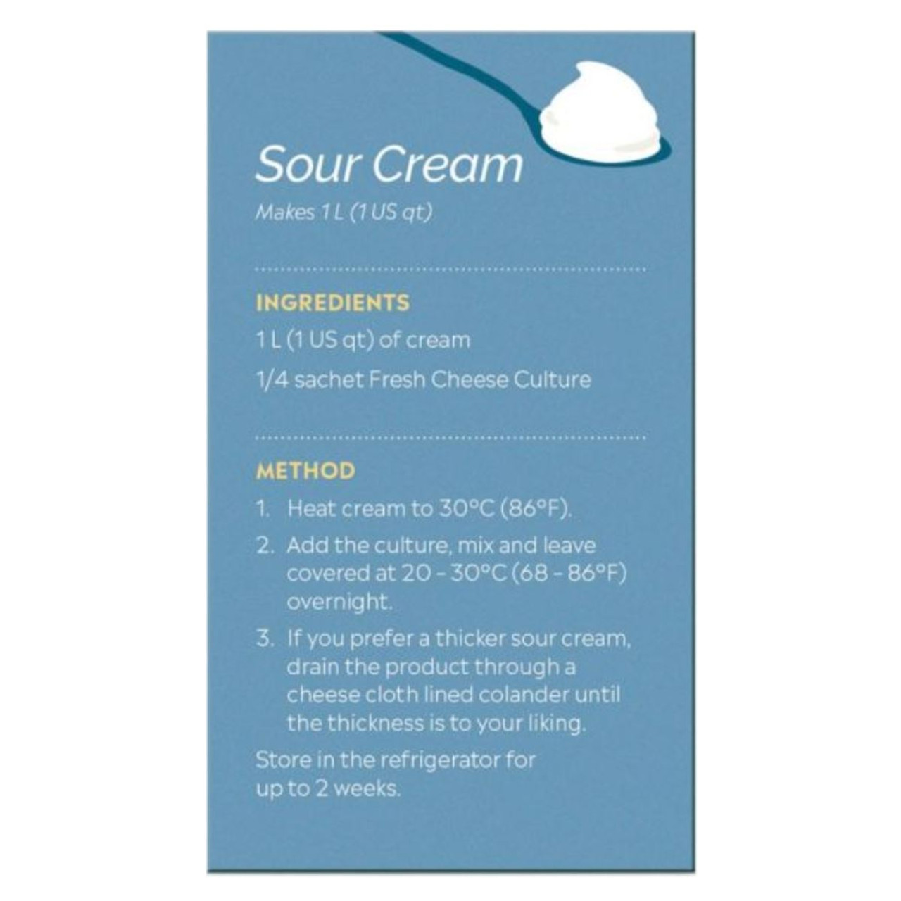 Mad Millie Fresh Cheese Culture Mesophilic 5x sachets Treats up to 20L of Milk