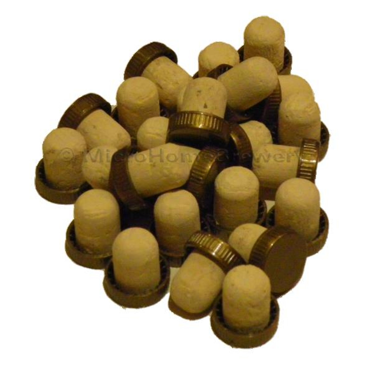 Plastic Top Corks 24pk GOLD Wine Bottle Press Tops Homebrew Cider & Wine Making