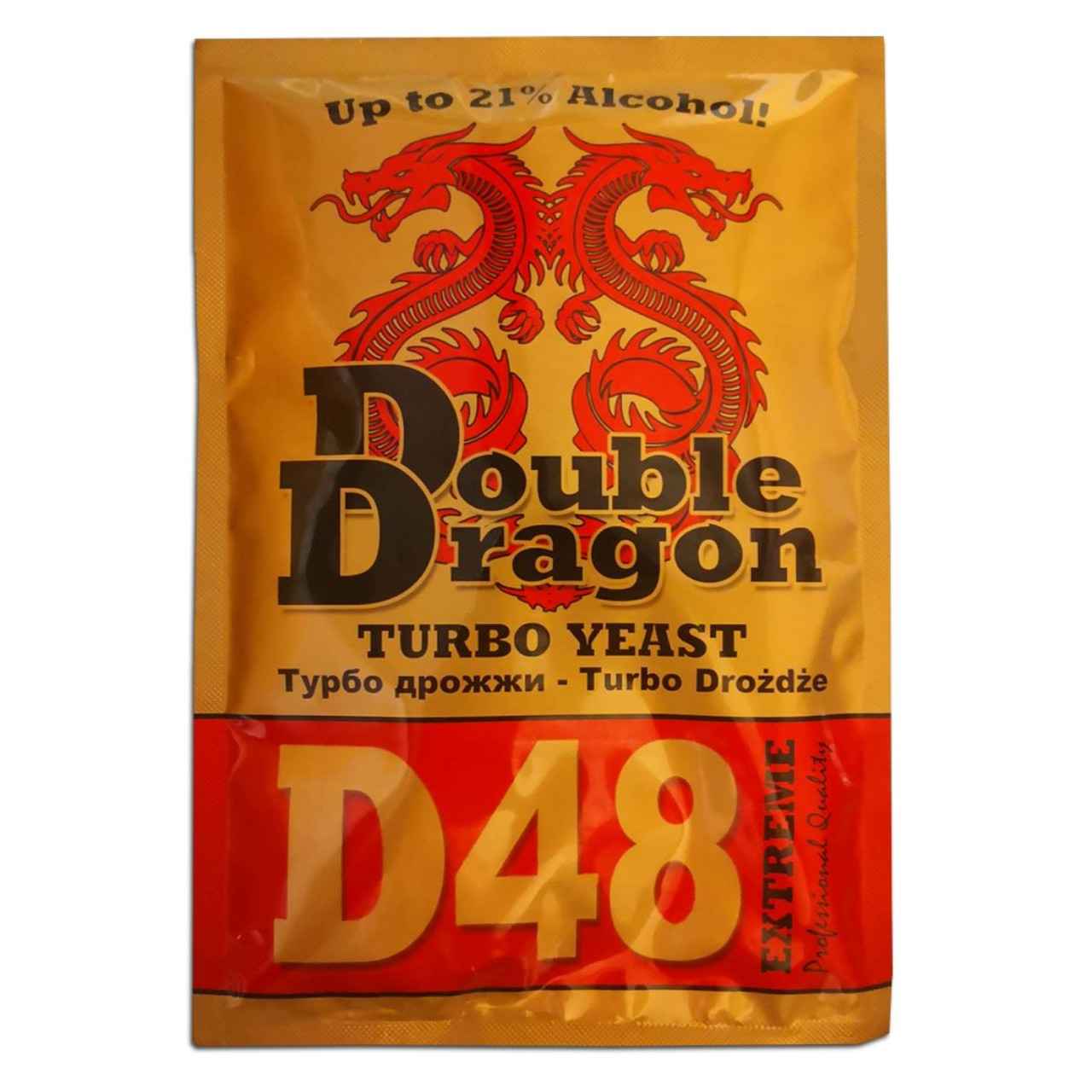 Double Dragon D48 Turbo Yeast 25L 14%-21% ABV Homebrew Vodka Wash Moonshine