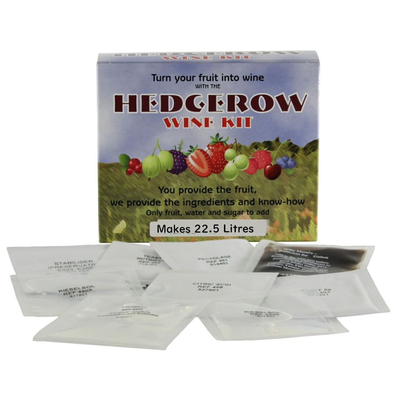 Hedgerow Fruit Wine and Liqueurs Kit 22.5L All Ingredients Plus 18 Recipes