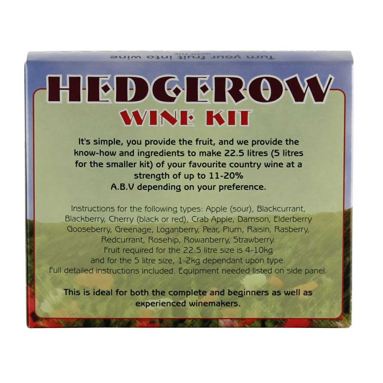 Hedgerow Fruit Wine and Liqueurs Kit 22.5L All Ingredients Plus 18 Recipes