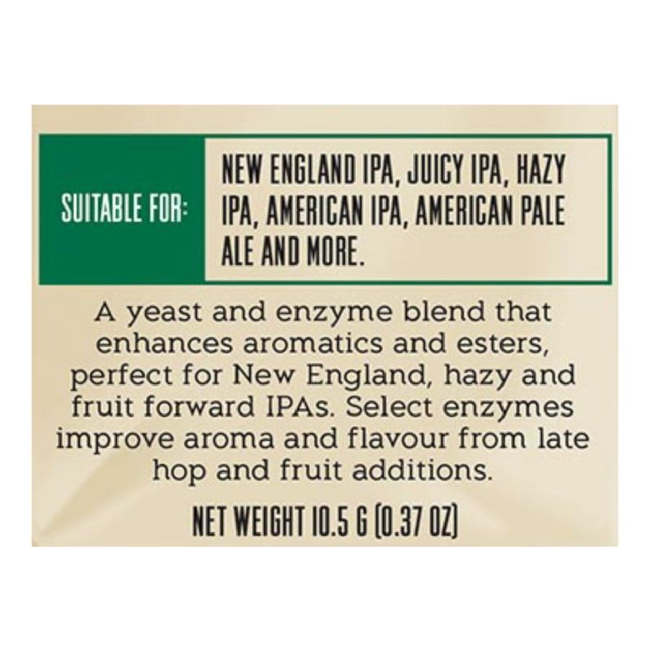 Mangrove Jacks Yeast Hophead Ale Yeast M66 Craft Series Yeast 10g treats 23L