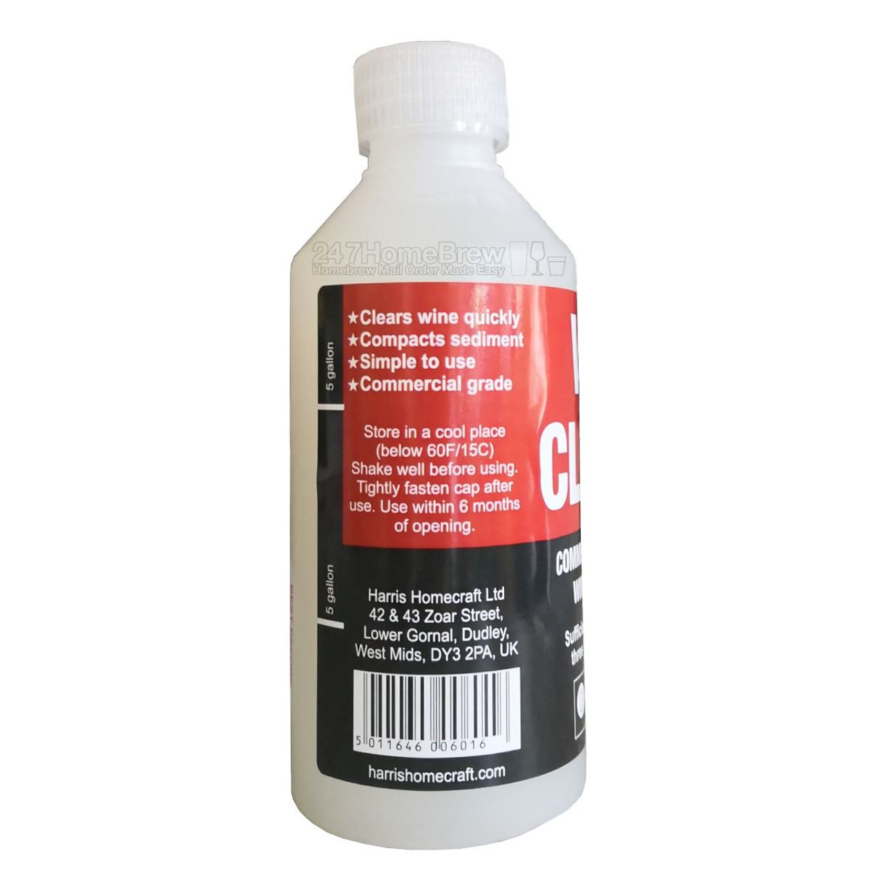 Harris Vinclear Liquid Wine 240ml Bottle Blend Of Food Grade Isinglass