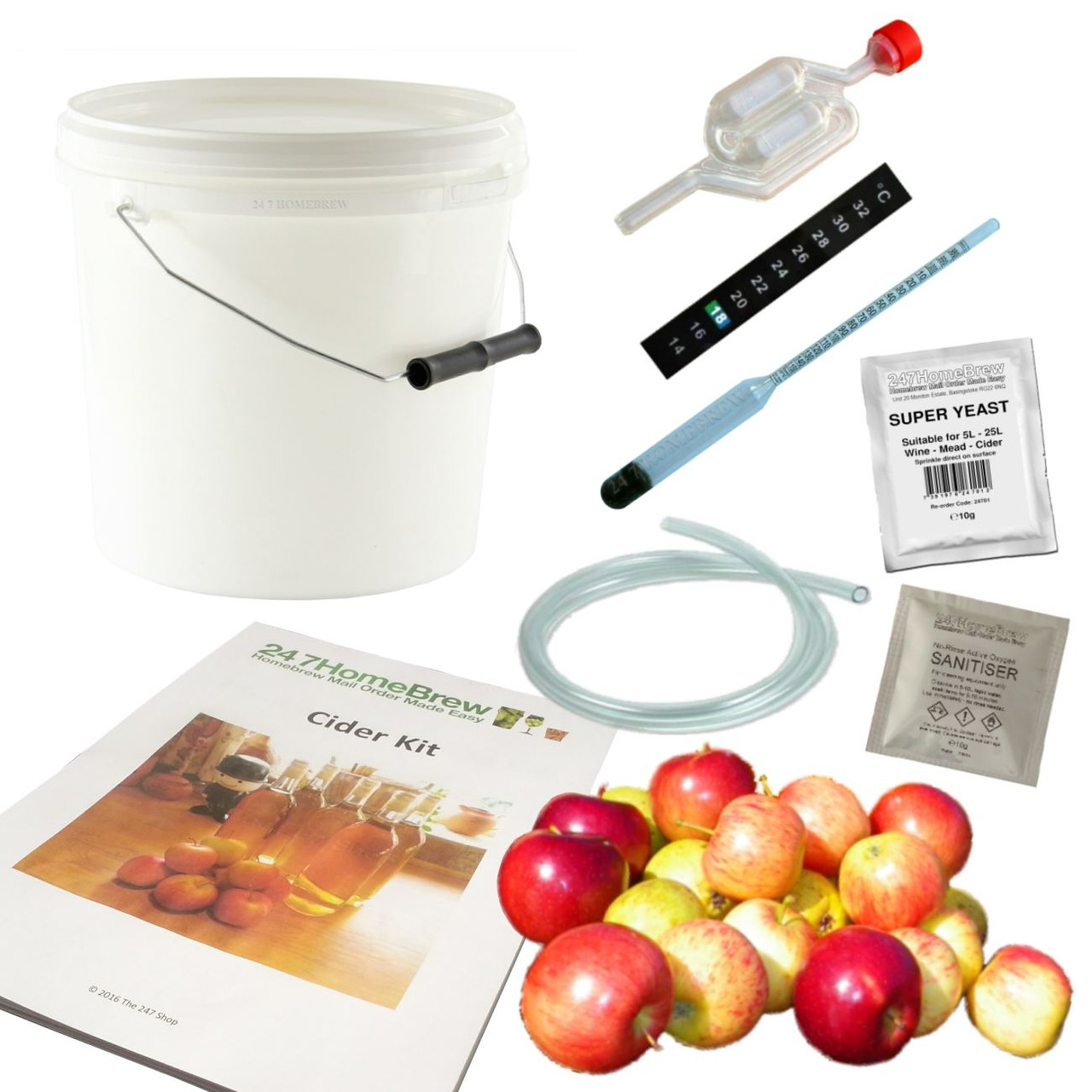 Turbo Cider Making Starter Kit Full Homebrew - 5L/1 Gallon/10 Pints Beer Wine Mead