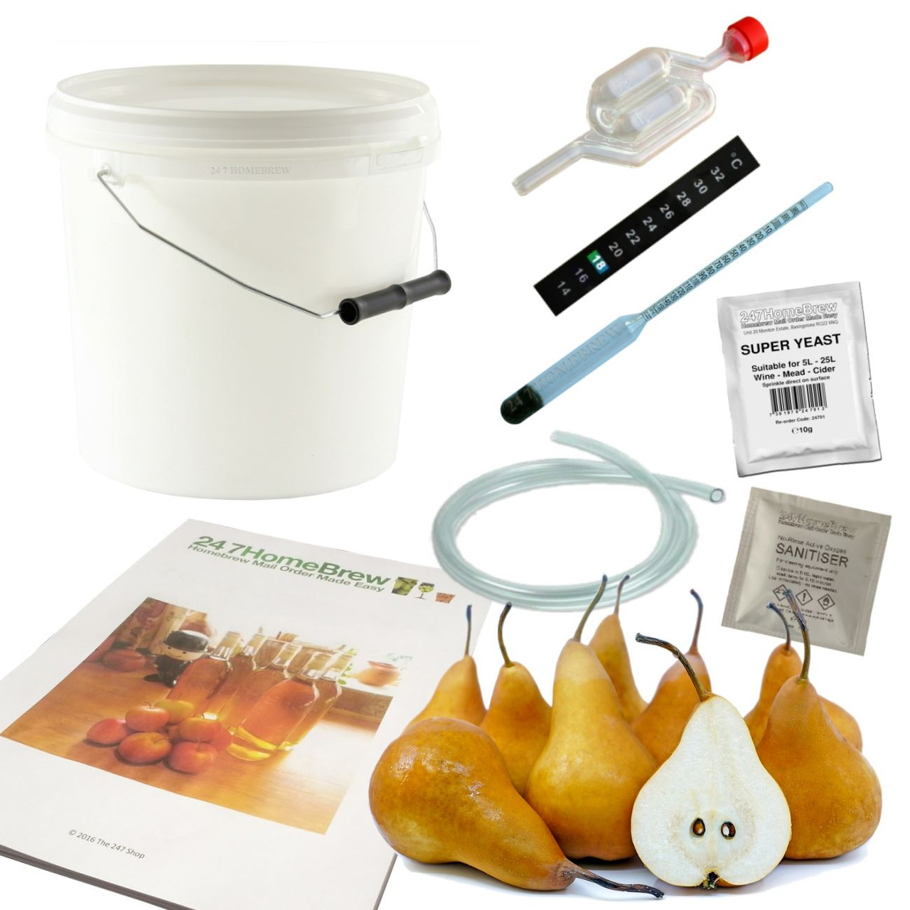Perry Making Starter Kit Full Homebrew - 5L/1 Gallon/10 Pints Beer Wine Mead