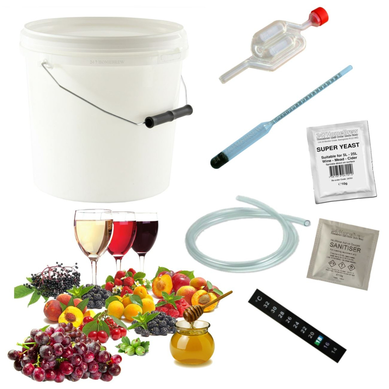 Wine Making Starter Kit Full Homebrew - 5L/1 Gallon/10 Pints Beer Wine Mead