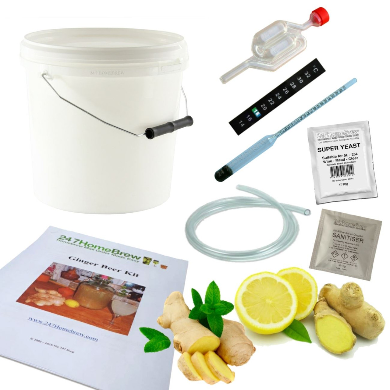 Wine Making Kit Full Starter 4.5L 6 Bottle Mead Cider Ginger Beer PET Demijohn E - Foto 11
