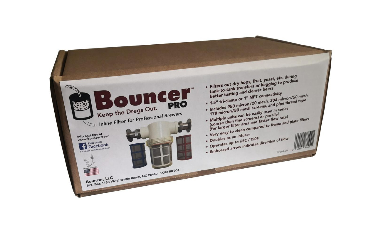 Bouncer Pro Mac Daddy Inline Beer Filter 1/2 & 3/8 barbs