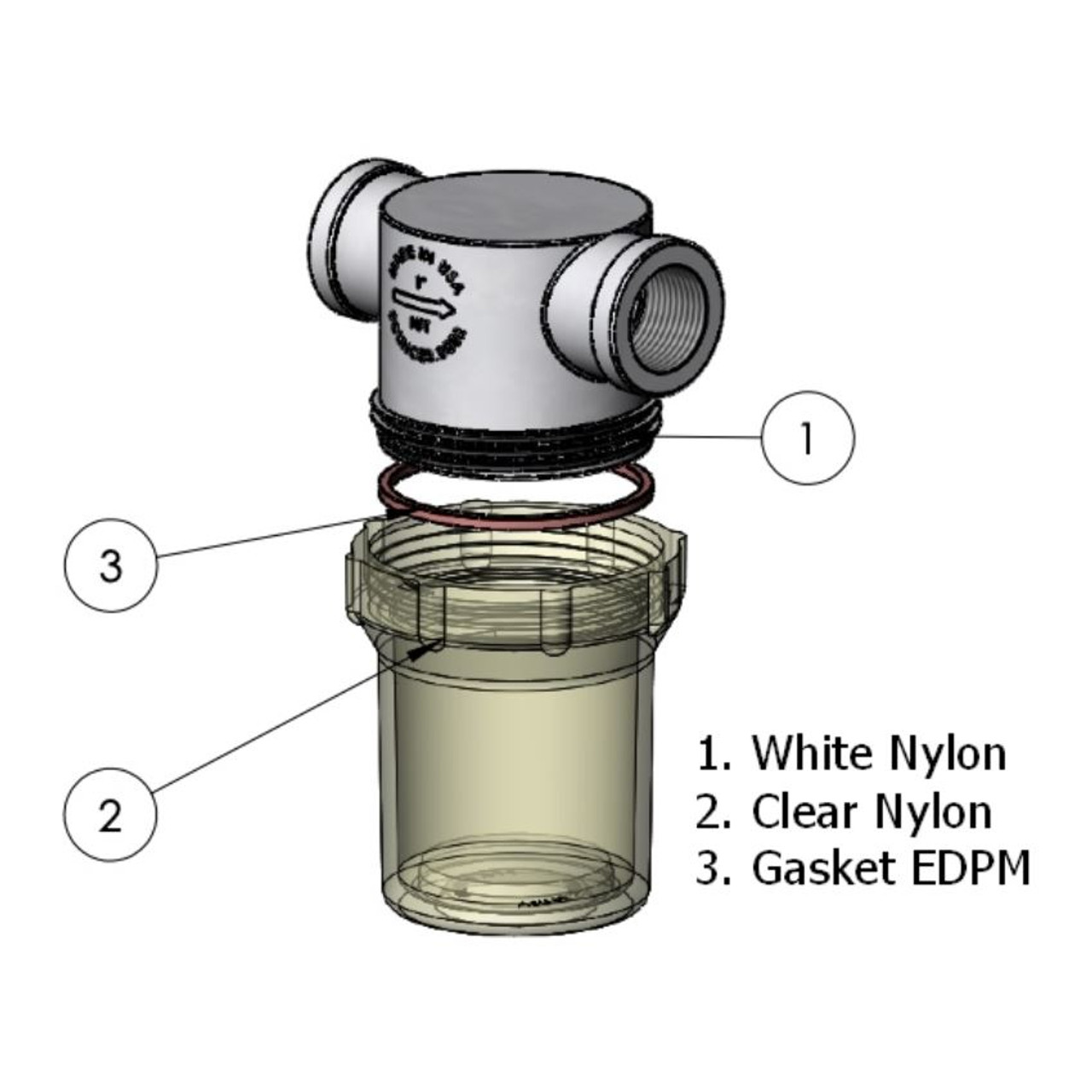 Bouncer Pro Mac Daddy Inline Beer Filter 1/2 & 3/8 barbs