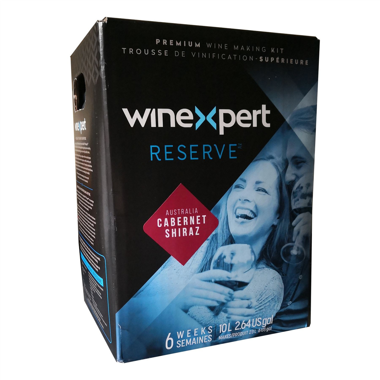 WineXpert Reserve Australian Cabernet Shiraz 10L Premium Kit Red 23L 30 Bottle