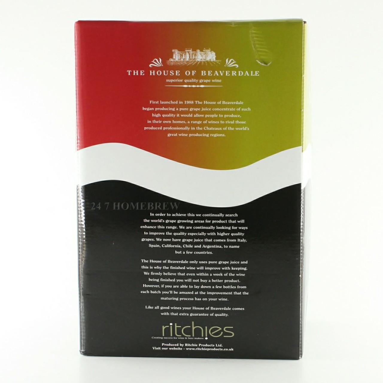 Beaverdale Merlot Red Wine Kit - 7.5kg makes 30 bottle 23L - just add water