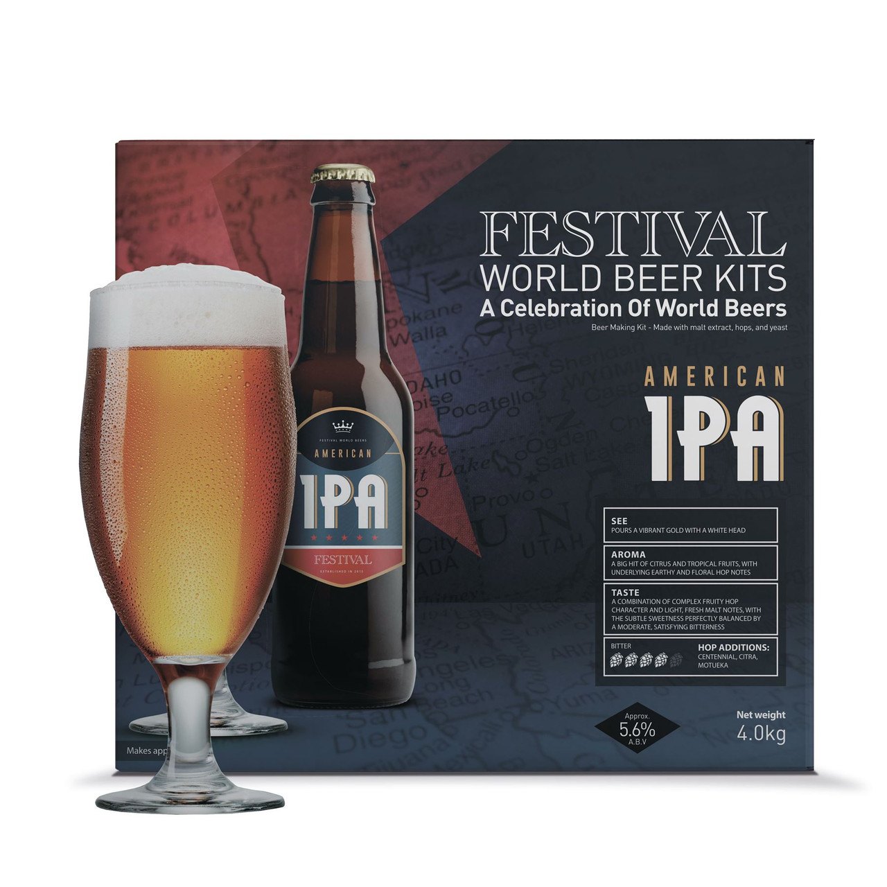 Festival American IPA 4.0kg 5.6% ABV Premium Liquid Malt Extract Kit