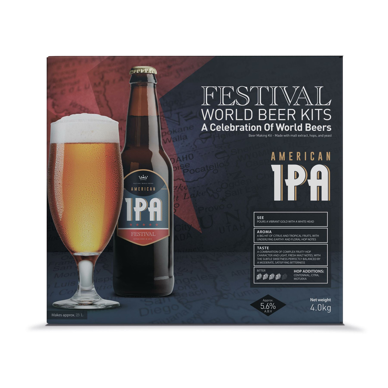 Festival American IPA 4.0kg 5.6% ABV Premium Liquid Malt Extract Kit