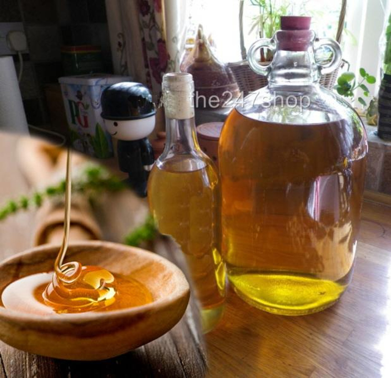 Traditional Mead Making Kit with Honey and Wine Rack Starter Kit makes 1 Gallon