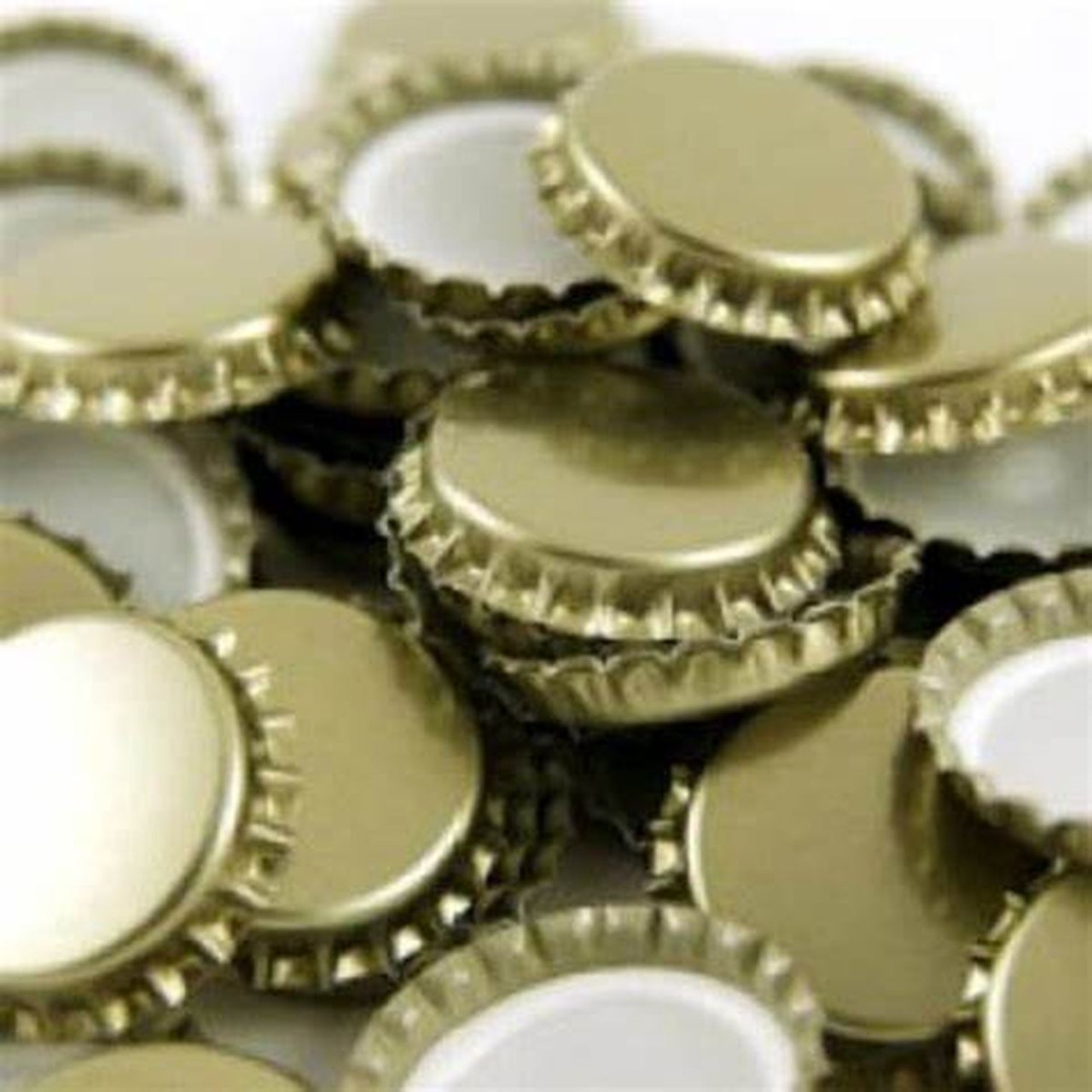 Crown Caps GOLD Bottle Tops 100pk Beer Ale Cider Gingerbeer