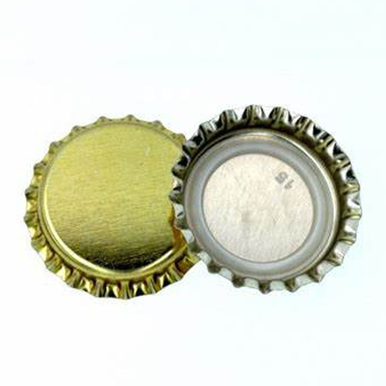 Crown Caps GOLD Bottle Tops 100pk Beer Ale Cider Gingerbeer