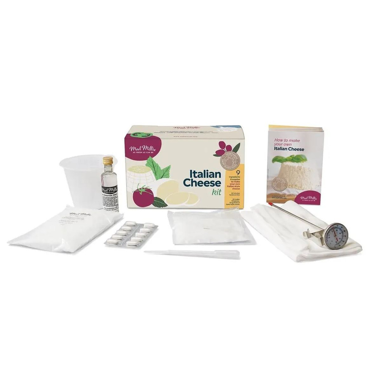 Mad Millie Complete Italian Cheese Making Kit Makes up to 6kg 13lb Just add milk
