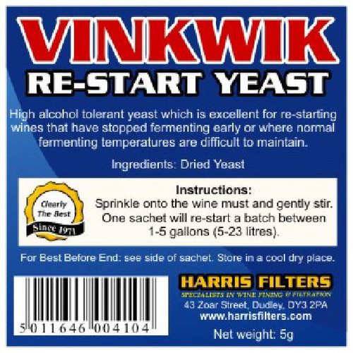 Harris Vinkwik Restart Yeast BBE 09/2023