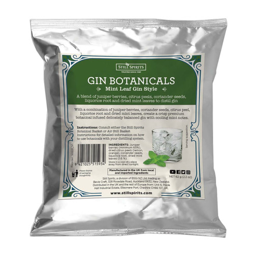 Still Spirits Gin Botanicals Mint Leaf Gin Making Ingredients 62g BBE 07/2023