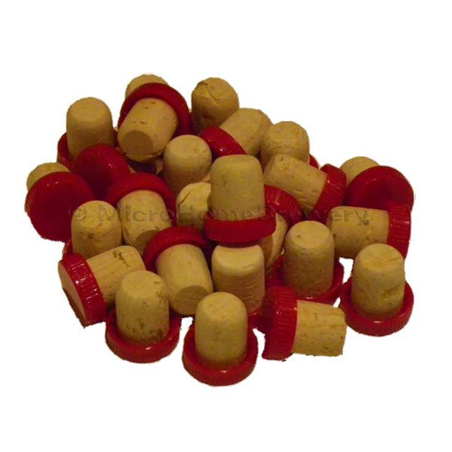 Plastic Top Corks 10pk RED