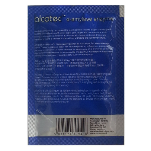 Alcotec Alpha Amylase Enzyme Sachet 5g