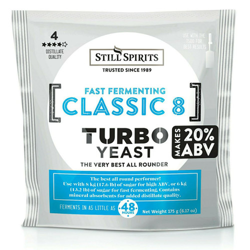 Still Spirits Classic 8 20% ABV Turbo Yeast, TurboClear, Liquid Carbon