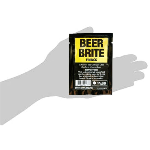 Harris Beer Brite Finings Sachet Clears 22.5L 5 Gallons Freeze Dried Powder