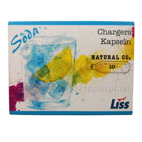Liss CO2 Soda Charger Capsules 8g Bulbs Box of 10 Aids Beer Carbonisation