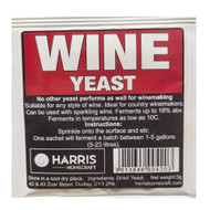 Harris Premium Wine Yeast 5g for 5L-23L 18% ABV High Alcohol All Wine Types BBE 04/2024