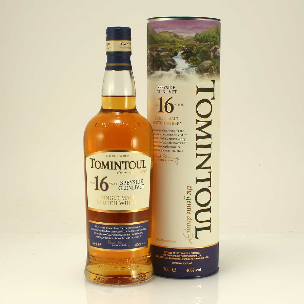 Tomintoul 16 year old Bourbon Cask Finished Speyside Single Malt