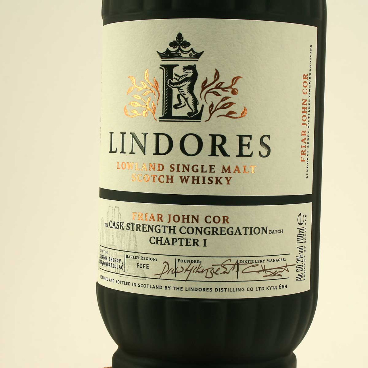 Lindores Abbey Distillery The Friar John Cor Chapter 1 and Chapter