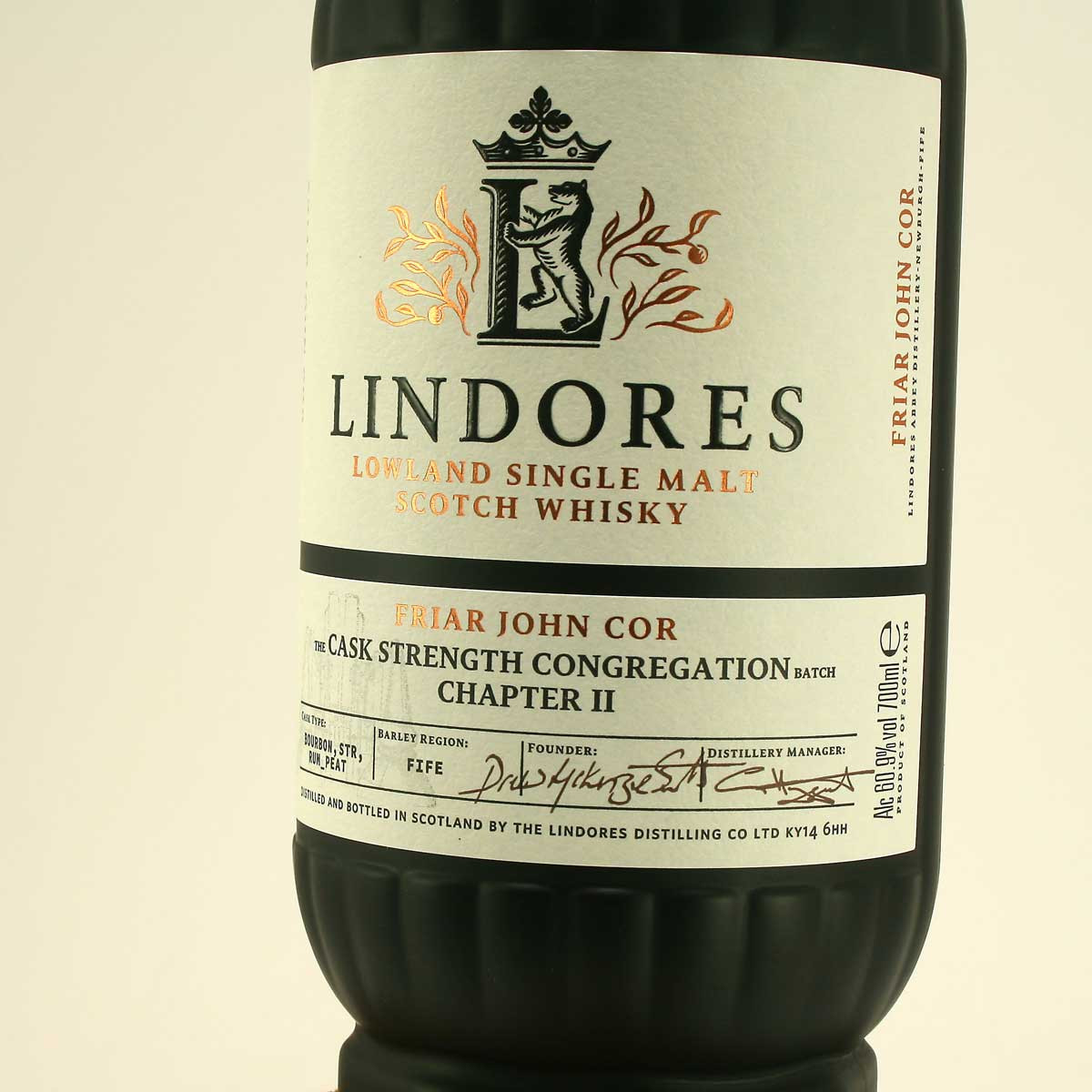 Lindores Abbey Distillery The Friar John Cor Chapter 1 and Chapter