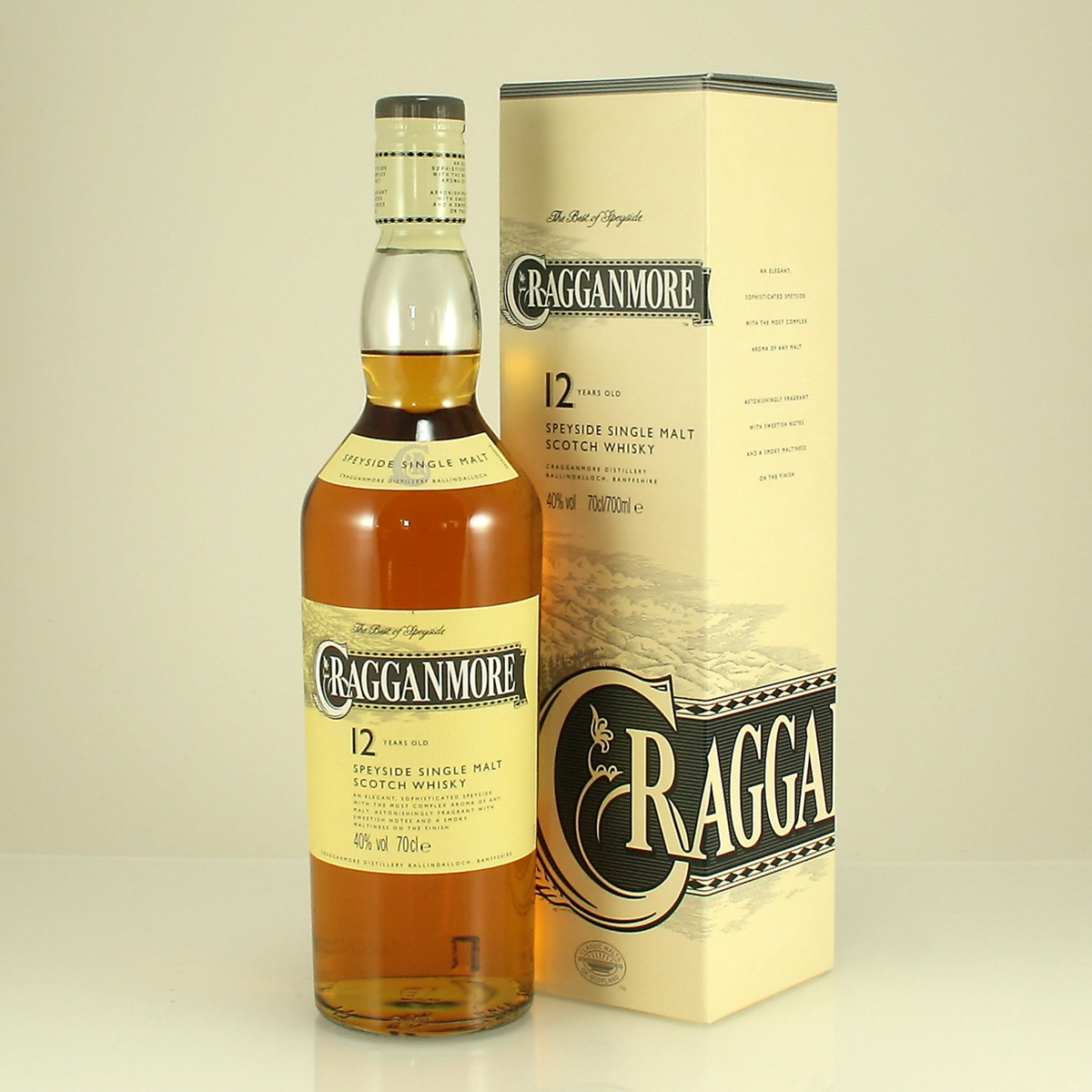 Cragganmore 12 year old Speyside Single Malt Scotch Whisky 40% 70cl