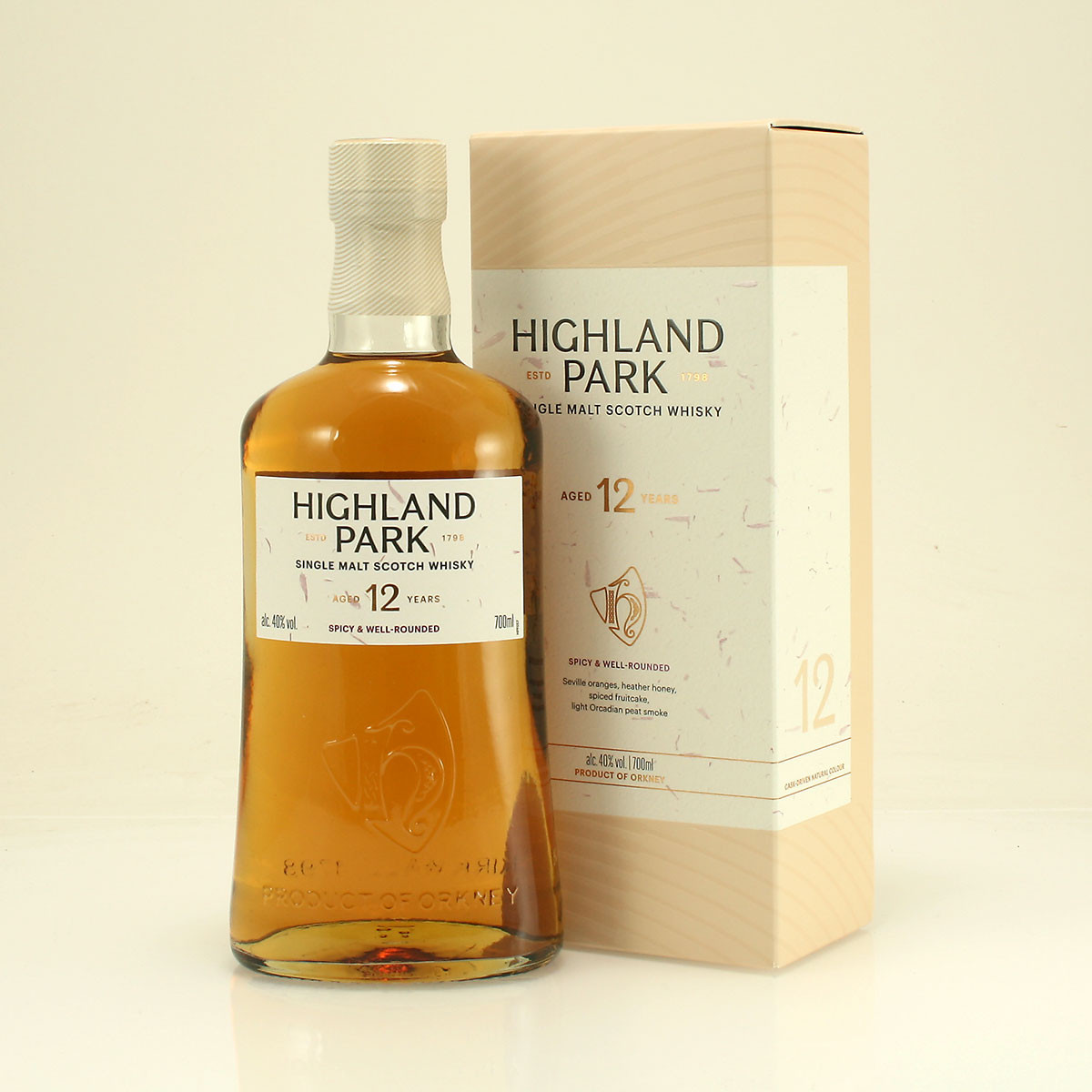 Highland Park 12 year old Orkney Single Malt Scotch Whisky
