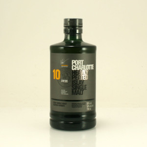 Port Charlotte 10 year old Heavily Peated Islay Single Malt 50% from Bruichladdich.