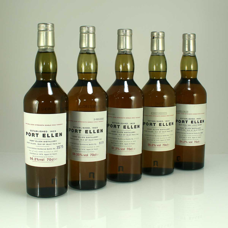 Port Ellen Annual Release 5 x bottle Set