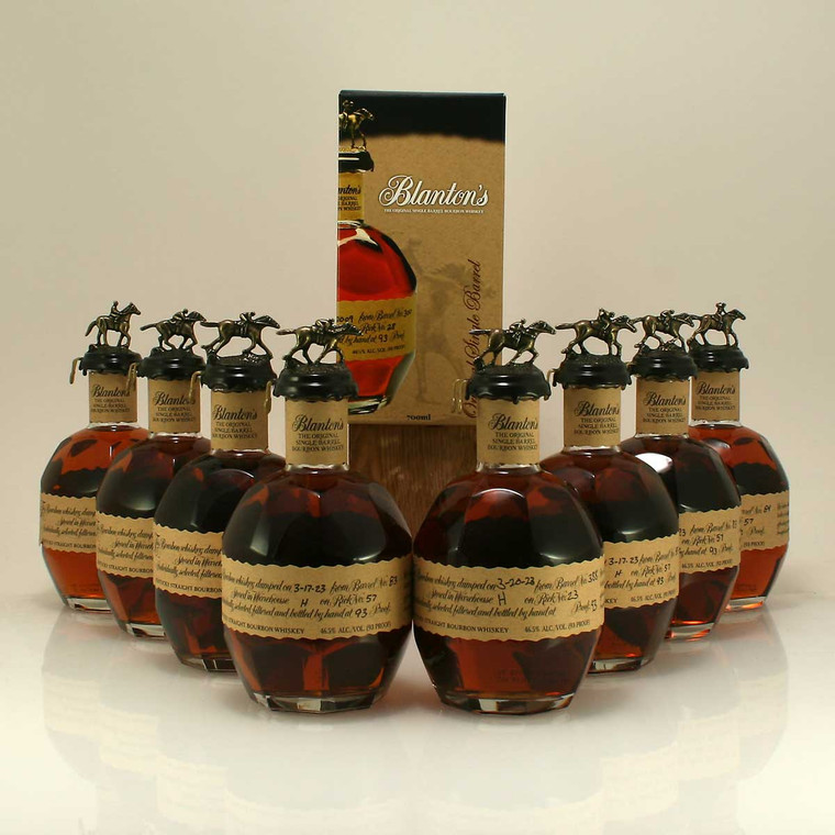 Blanton's Set of 8 Bottles Single Barrel Bourbon Original Whiskey 46.5% 70cl